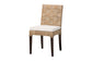 bali & pari Fatima Natural Rattan Dining Chair with Cushion - Handwoven Wicker Side Chair with Basketweave Back and Seat, Coastal Boho Seating for Dining Room or Kitchen