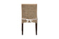 bali & pari Fatima Natural Rattan Dining Chair with Cushion - Handwoven Wicker Side Chair with Basketweave Back and Seat, Coastal Boho Seating for Dining Room or Kitchen