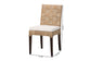 bali & pari Fatima Natural Rattan Dining Chair with Cushion - Handwoven Wicker Side Chair with Basketweave Back and Seat, Coastal Boho Seating for Dining Room or Kitchen