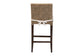 bali & pari Fatima Natural Rattan Counter Stool with Cushion - Handwoven Wicker Stool with Basketweave Back and Seat, Coastal Boho Seating for Kitchen or Dining Area