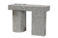 bali & pari Tawana Capiz Shell Console Table with Geometric Pattern - Modern Decorative Accent Table for Entryway or Living Room