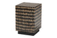 bali & pari Paulo Decorative End Table with Bamboo Diamond Pattern - Modern Accent Side Table for Living Room or Bedroom, Square