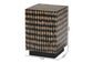 bali & pari Paulo Decorative End Table with Bamboo Diamond Pattern - Modern Accent Side Table for Living Room or Bedroom, Square