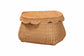 bali & pari Ayleen Natural Rattan Basket with Scalloped Lid - Handwoven Wicker Storage Box, Boho Coastal Home Decor, Small