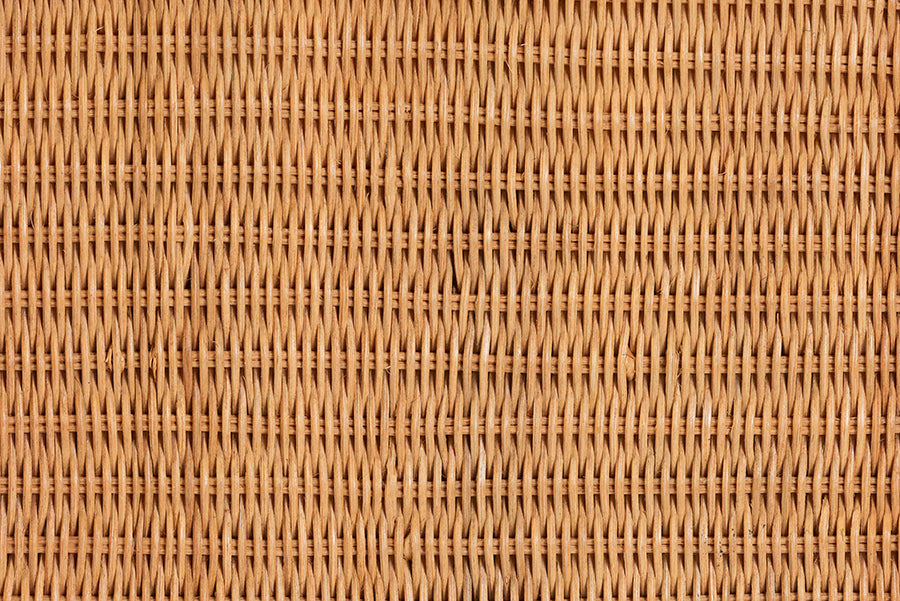 bali & pari Ayleen Natural Rattan Basket with Scalloped Lid - Handwoven Wicker Storage Box, Boho Coastal Home Decor, Small