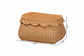 bali & pari Ayleen Natural Rattan Basket with Scalloped Lid - Handwoven Wicker Storage Box, Boho Coastal Home Decor, Small