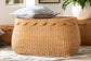 bali & pari Ayleen Natural Rattan Basket with Scalloped Lid - Handwoven Wicker Storage Box, Boho Coastal Home Decor, Large