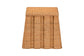 bali & pari Andrea Natural Rattan End Table - Handwoven Wicker Accent Table with Pleated Skirt, Boho Coastal Side Table