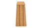 bali & pari Andrea Natural Rattan Console Table - Handwoven Wicker Accent Table with Pleated Skirt, Boho Coastal Decor