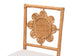 bali & pari Abagale Natural Rattan 2-Piece Dining Chair Set - Handwoven Wicker Accent Side Chair with Floral Back and Removable Cushion, Artisanal Seating for Kitchen or Dining Room
