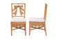 bali & pari Abia Natural Rattan 2-Piece Dining Chair Set - Handwoven Wicker Accent Side Chair with Bow and Ribbon Design, Artisanal Seating for Kitchen or Dining Room