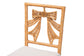 bali & pari Abia Natural Rattan 2-Piece Dining Chair Set - Handwoven Wicker Accent Side Chair with Bow and Ribbon Design, Artisanal Seating for Kitchen or Dining Room
