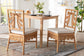 bali & pari Abia Natural Rattan 2-Piece Dining Chair Set - Handwoven Wicker Accent Side Chair with Bow and Ribbon Design, Artisanal Seating for Kitchen or Dining Room