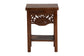 bali & pari Alexandra Handcarved Mahogany Wood Nightstand - Decorative Accent Table with Lower Shelf, Traditional Artisan Furniture