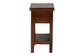 bali & pari Alexandra Handcarved Mahogany Wood Nightstand - Decorative Accent Table with Lower Shelf, Traditional Artisan Furniture