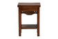 bali & pari Alexandra Handcarved Mahogany Wood Nightstand - Decorative Accent Table with Lower Shelf, Traditional Artisan Furniture