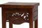 bali & pari Alexandra Handcarved Mahogany Wood Nightstand - Decorative Accent Table with Lower Shelf, Traditional Artisan Furniture