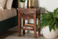 bali & pari Alexandra Handcarved Mahogany Wood Nightstand - Decorative Accent Table with Lower Shelf, Traditional Artisan Furniture