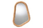 bali & pari Ulrica Natural Rattan Wall Mirror - Handwoven Wicker Irregular Shape Accent Mirror for Living Room, Bedroom, or Entryway