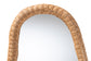 bali & pari Ulrica Natural Rattan Wall Mirror - Handwoven Wicker Irregular Shape Accent Mirror for Living Room, Bedroom, or Entryway