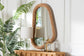 bali & pari Ulrica Natural Rattan Wall Mirror - Handwoven Wicker Irregular Shape Accent Mirror for Living Room, Bedroom, or Entryway