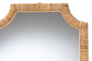 bali & pari Thiago Natural Rattan Wall Mirror - Handwoven Wicker Rectangle Mirror with Scalloped Corners, Coastal Boho Wall Decor for Entryway, Bedroom, or Living Room