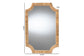 bali & pari Thiago Natural Rattan Wall Mirror - Handwoven Wicker Rectangle Mirror with Scalloped Corners, Coastal Boho Wall Decor for Entryway, Bedroom, or Living Room