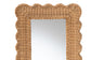 bali & pari Makoto Scalloped Natural Rattan Wall Mirror - Handwoven Wicker Rectangle Frame, Boho Coastal Accent Wall Decor for Entryway, Bedroom, or Living Room