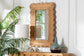 bali & pari Makoto Scalloped Natural Rattan Wall Mirror - Handwoven Wicker Rectangle Frame, Boho Coastal Accent Wall Decor for Entryway, Bedroom, or Living Room