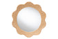 bali & pari Makoto Scalloped Natural Rattan Wall Mirror - Handwoven Wicker Round Frame, Boho Coastal Accent Wall Decor for Entryway, Bedroom, or Living Room