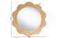 bali & pari Makoto Scalloped Natural Rattan Wall Mirror - Handwoven Wicker Round Frame, Boho Coastal Accent Wall Decor for Entryway, Bedroom, or Living Room
