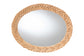 bali & pari Nara Natural Rattan Wall Mirror - Handwoven Braided Wicker Frame, Coastal Boho Wall Decor for Entryway, Bedroom, or Living Room, Oval