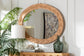 bali & pari Nara Natural Rattan Wall Mirror - Handwoven Braided Wicker Frame, Coastal Boho Wall Decor for Entryway, Bedroom, or Living Room, Oval