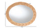 bali & pari Nara Natural Rattan Wall Mirror - Handwoven Braided Wicker Frame, Coastal Boho Wall Decor for Entryway, Bedroom, or Living Room, Oval