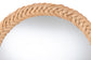 bali & pari Nara Natural Rattan Wall Mirror - Handwoven Braided Wicker Frame, Coastal Boho Wall Decor for Entryway, Bedroom, or Living Room, Round