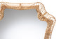 bali & pari Yusra Natural Rattan Wall Mirror - Handwoven Wicker Frame with Freeform Silhouette, Coastal Boho Wall Decor for Entryway Bedroom or Living Room