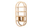 bali & pari Labonita Natural Rattan Wall Shelf - 3-Tier Wall-Mounted Display Unit with Arching Frame for Entryway, Living Room, or Bathroom
