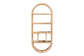 bali & pari Labonita Natural Rattan Wall Shelf - 3-Tier Wall-Mounted Display Unit with Arching Frame for Entryway, Living Room, or Bathroom