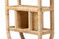 bali & pari Labonita Natural Rattan Wall Shelf - 3-Tier Wall-Mounted Display Unit with Arching Frame for Entryway, Living Room, or Bathroom
