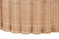 bali & pari Kensley Natural Rattan Coffee Table - Handwoven Wicker Round Accent Table with Scalloped Silhouette, Boho Coastal Style Decor for Living Rooms or Lounges