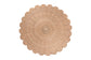 bali & pari Kensley Natural Rattan Coffee Table - Handwoven Wicker Round Accent Table with Scalloped Silhouette, Boho Coastal Style Decor for Living Rooms or Lounges