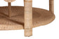 bali & pari Latoya Natural Rattan Coffee Table - Handwoven Round Wicker Table with Scalloped Apron and Lower Shelf, Coastal Boho Living Room Accent Furniture