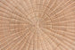bali & pari Latoya Natural Rattan Coffee Table - Handwoven Round Wicker Table with Scalloped Apron and Lower Shelf, Coastal Boho Living Room Accent Furniture