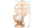 bali & pari Kimiko Natural Rattan Peacock Chair with Cushion - Handwoven Wicker Accent Chair with Fan Backrest, Boho Coastal Statement Seating for Living Room or Event