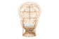 bali & pari Kimiko Natural Rattan Peacock Chair with Cushion - Handwoven Wicker Accent Chair with Fan Backrest, Boho Coastal Statement Seating for Living Room or Event
