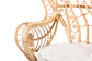 bali & pari Kimiko Natural Rattan Peacock Chair with Cushion - Handwoven Wicker Accent Chair with Fan Backrest, Boho Coastal Statement Seating for Living Room or Event