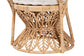 bali & pari Kimiko Natural Rattan Peacock Chair with Cushion - Handwoven Wicker Accent Chair with Fan Backrest, Boho Coastal Statement Seating for Living Room or Event