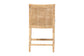 bali & pari Alexis Natural Rattan Counter Stool - Handcrafted Wingback Counter Chair with Woven Back and Removable Seat Cushion, Coastal Boho Style Seating for Kitchen Island or Dining Area