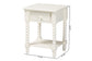 Baxton Studio Raynera End Table with Bobbin Legs - 1-Drawer Accent Table with Spindle Turned Legs and Open Shelf, Cottage Farmhouse Style Side Table for Living Room