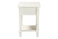 Baxton Studio Raynera End Table with Bobbin Legs - 1-Drawer Accent Table with Spindle Turned Legs and Open Shelf, Cottage Farmhouse Style Side Table for Living Room
